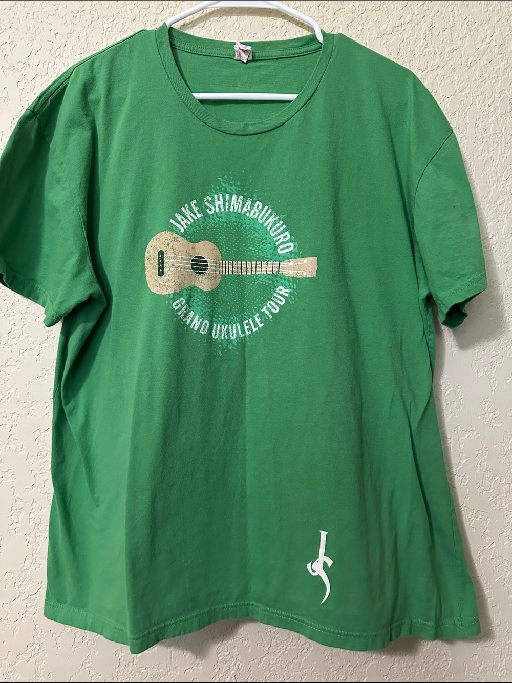 Jake Shimabukuro concert Green Graphic Ukulele Tour men’s T-Shirt 2X